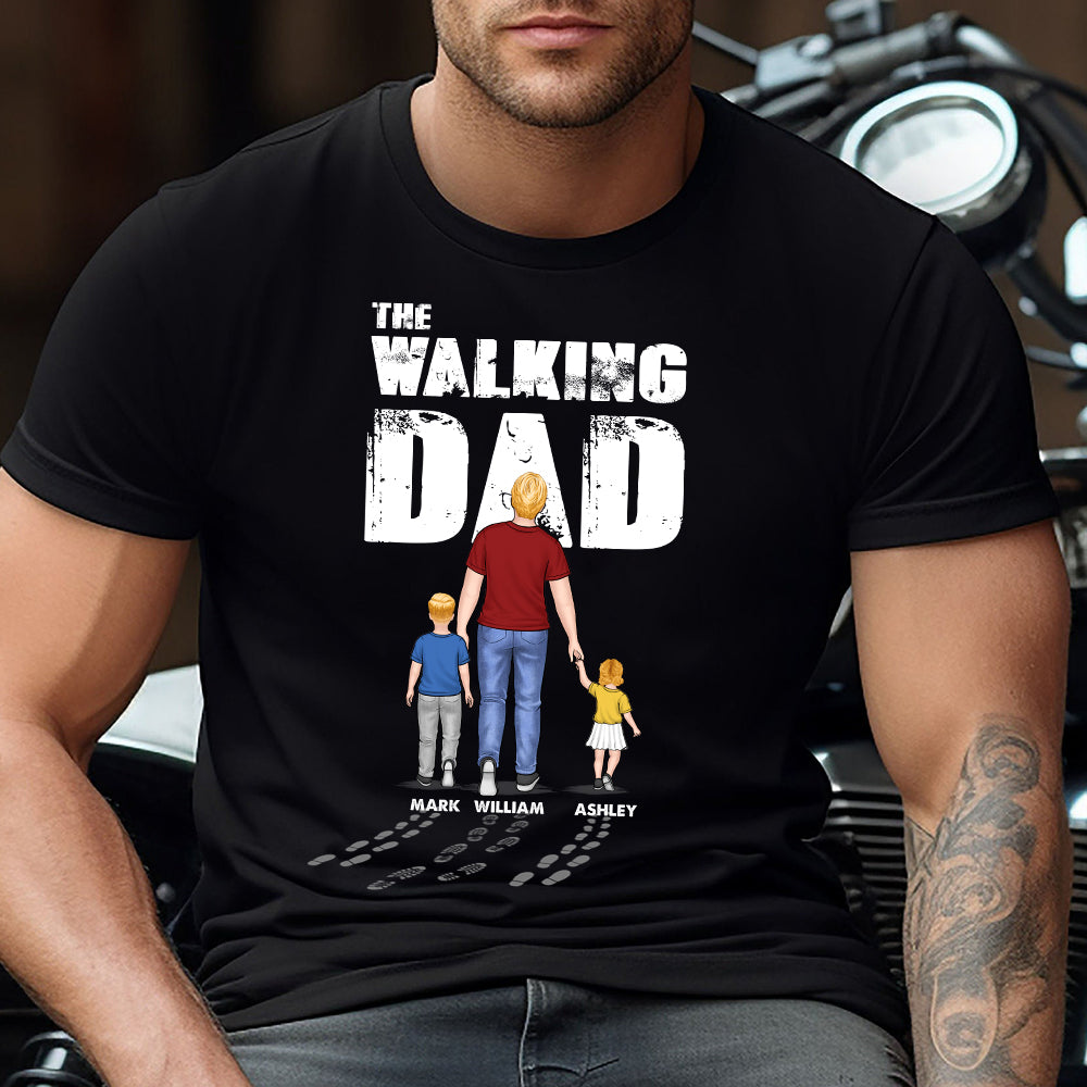 The Walking Dad - Personalized Father T-shirt And Hoodie