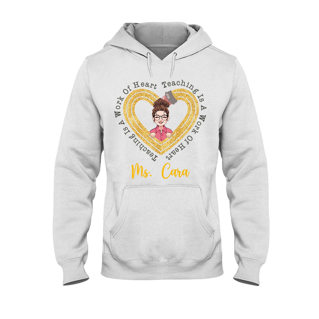 Enseigner, c'est un travail de cœur - T-shirt et sweat à capuche personnalisés pour enseignants