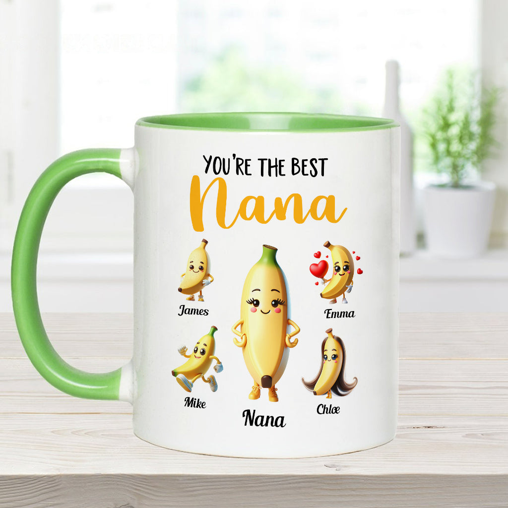 Best Nana Ever - Personalized Grandma Accent Mug