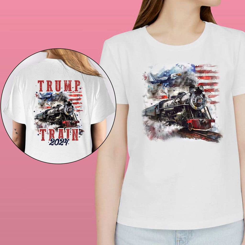 Trump Train 2024 Shirt, American 4th of July Shirt, 4th of July, America Trump 2024 Shirt, Maga 45 47 T-Shirts