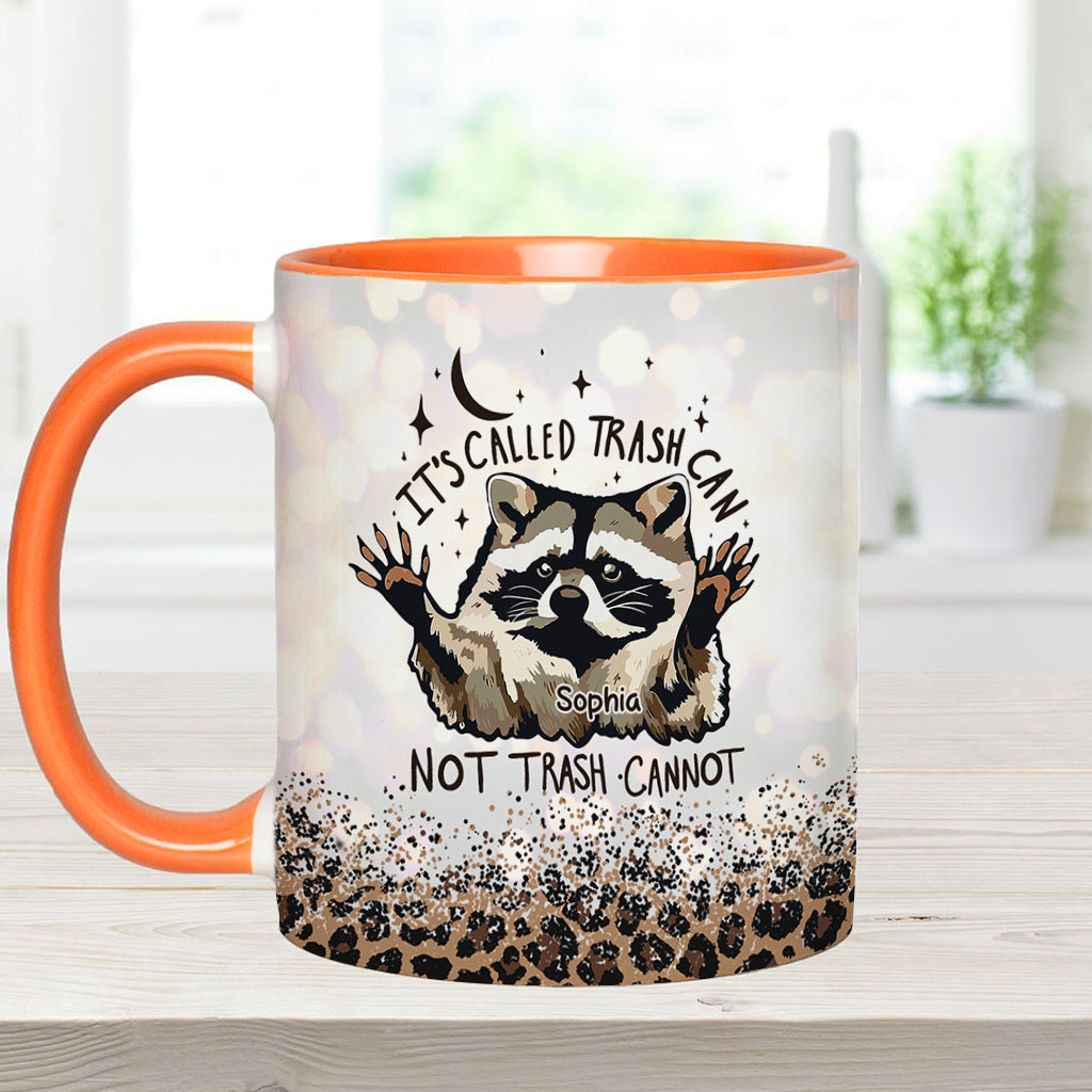 Mülleimer nicht - Personalisierte Tasse mit Waschbär-Motiv