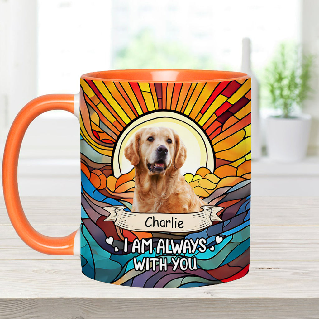 I'm Always With You Any Photo - Personalized Dog Accent Mug