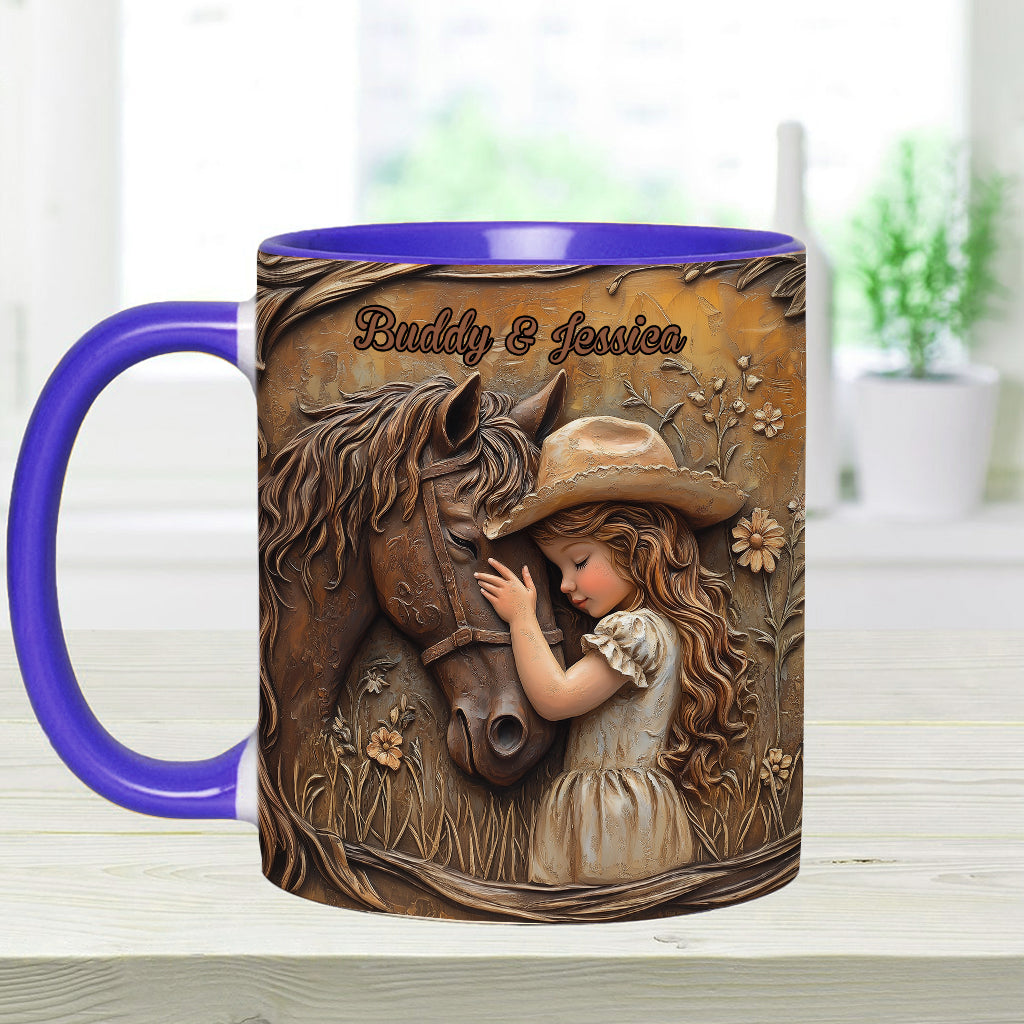 Just A Girl Who Loves Horse - Personalized Horse Accent Mug