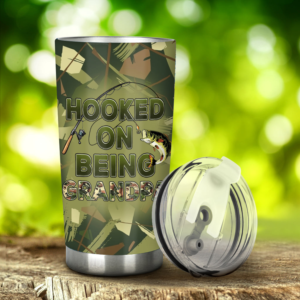 Western Reel Great Dad Camouflage - Personalized Father Tumbler