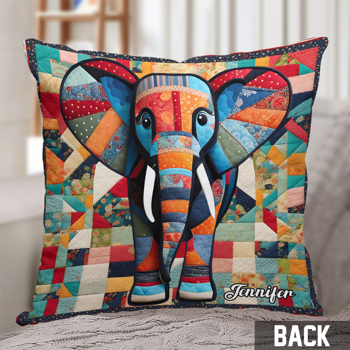 Beautiful Elephant - Personalized Elephant Throw Pillow