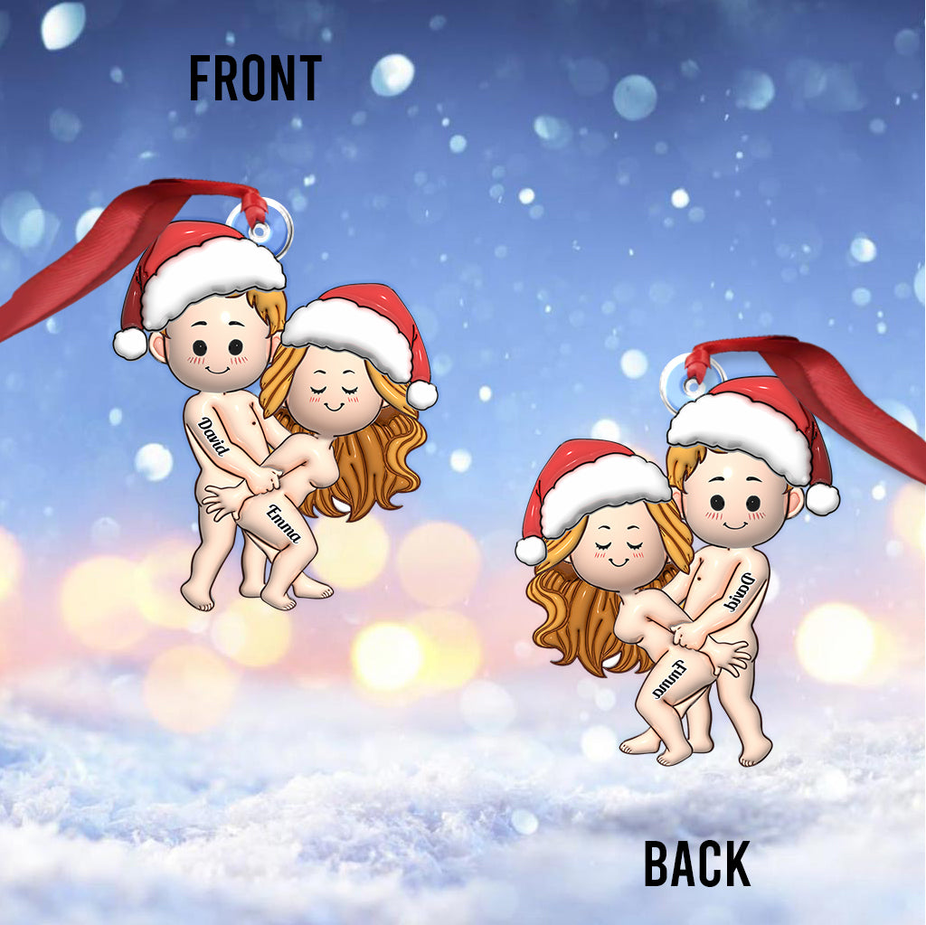 I Love You Forever - Personalized Couple Custom Shaped Ornament