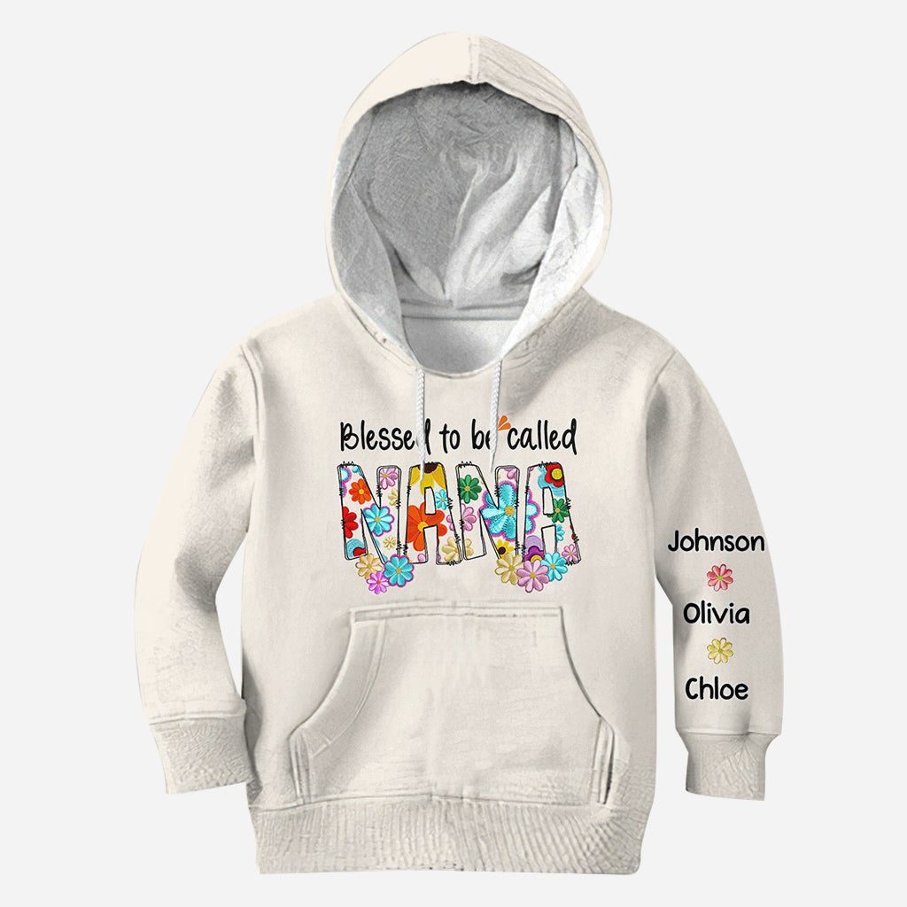 Blessed To Be Called Nana Floral Style - Personalized Grandma All Over Shirt