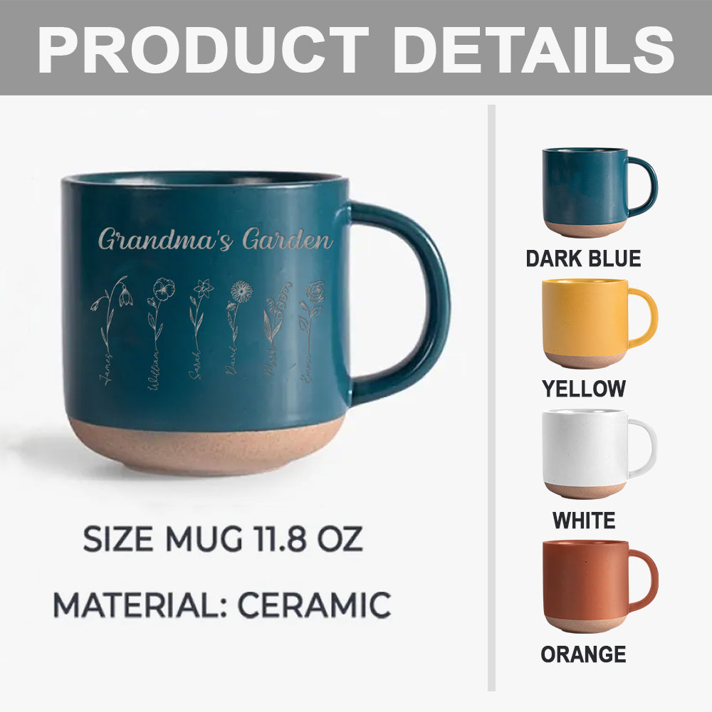 Omas Garten – Personalisierte Keramiktasse mit Oma-Gravur