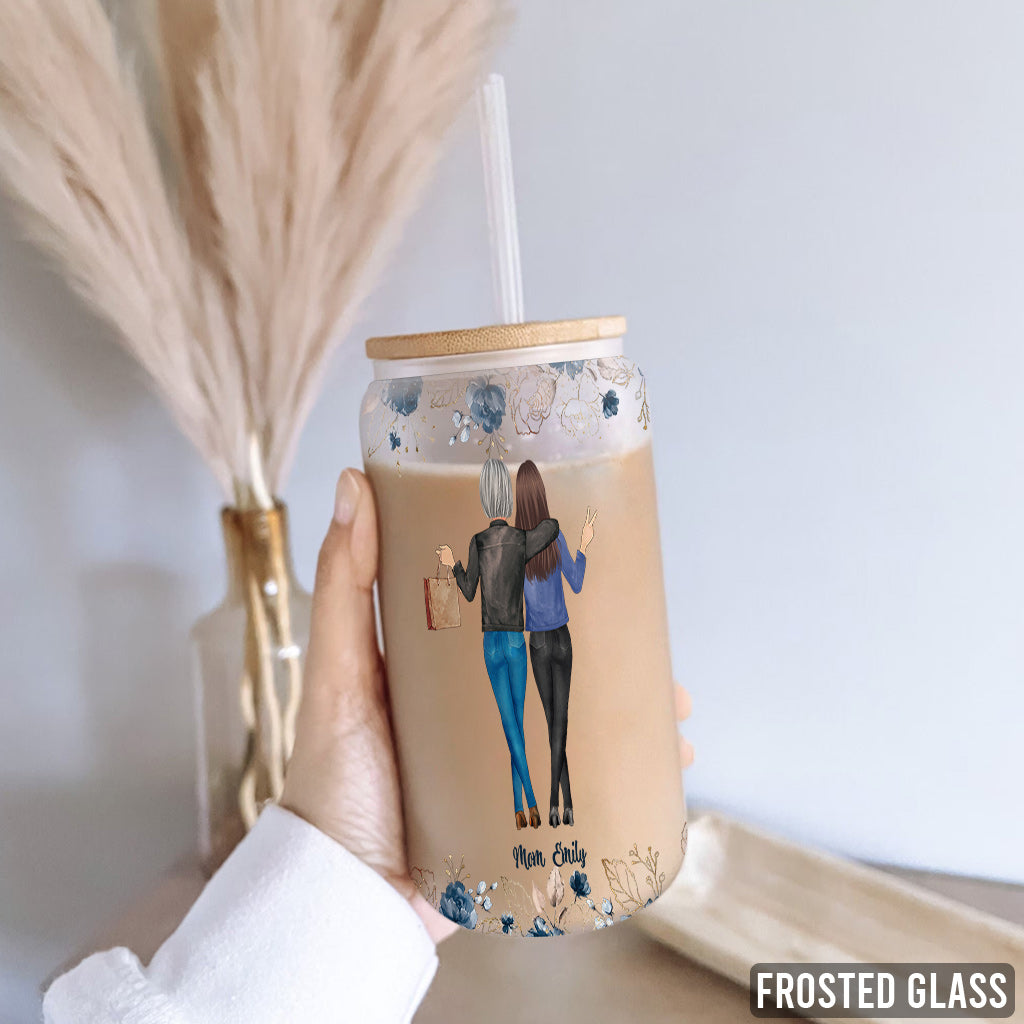 Like Mother Like Daughter Oh Crap - Personalized Mother Can Glass