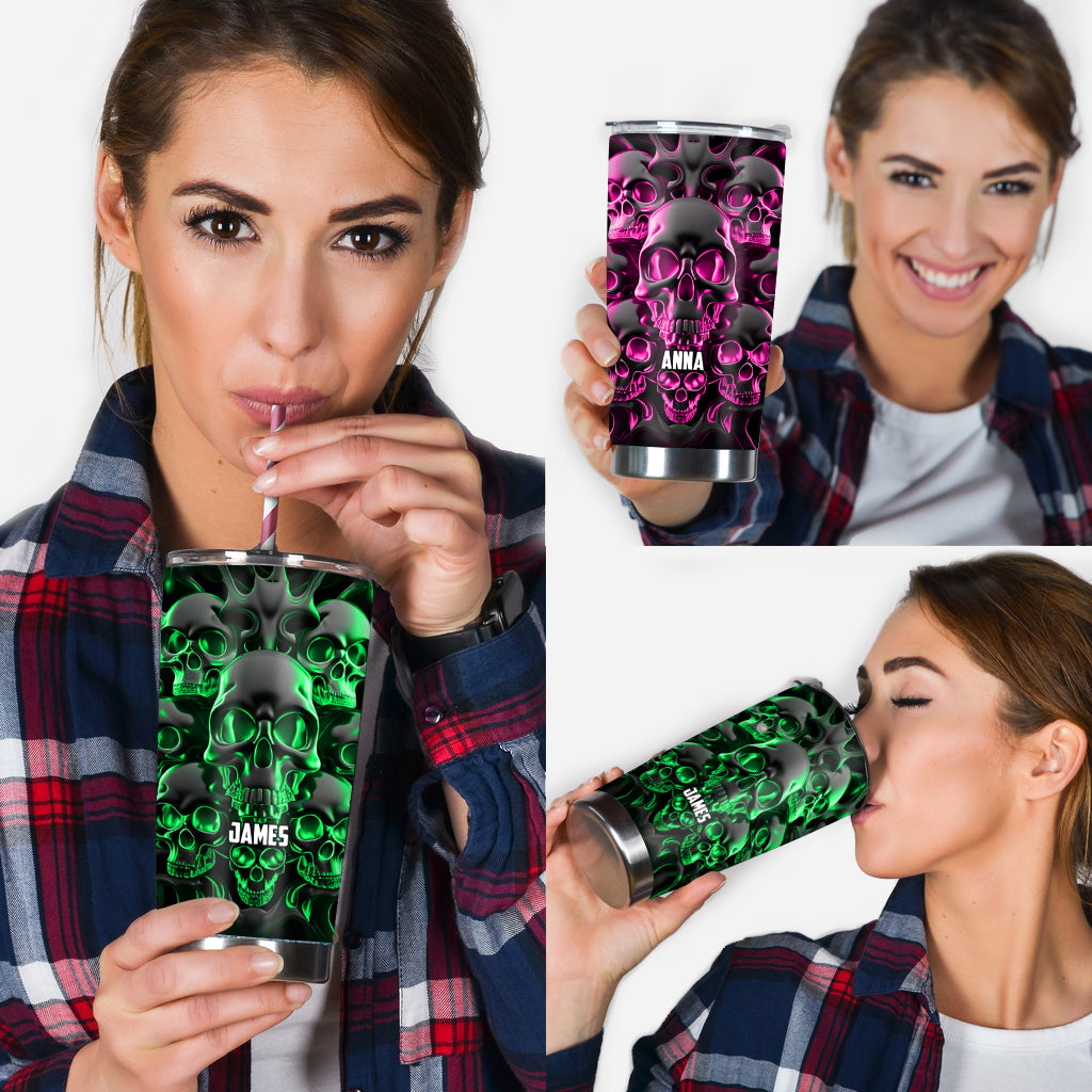 Melted Skull - Personalized Skull Tumbler