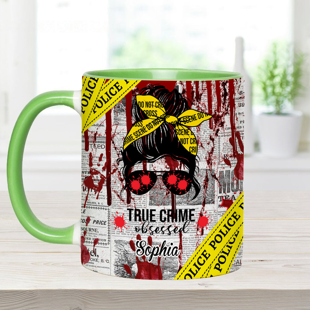 True Crime Obessed - Personalized Accent Mug