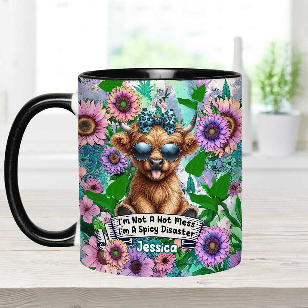I'm Not A Hot Mess - Personalized Accent Mug