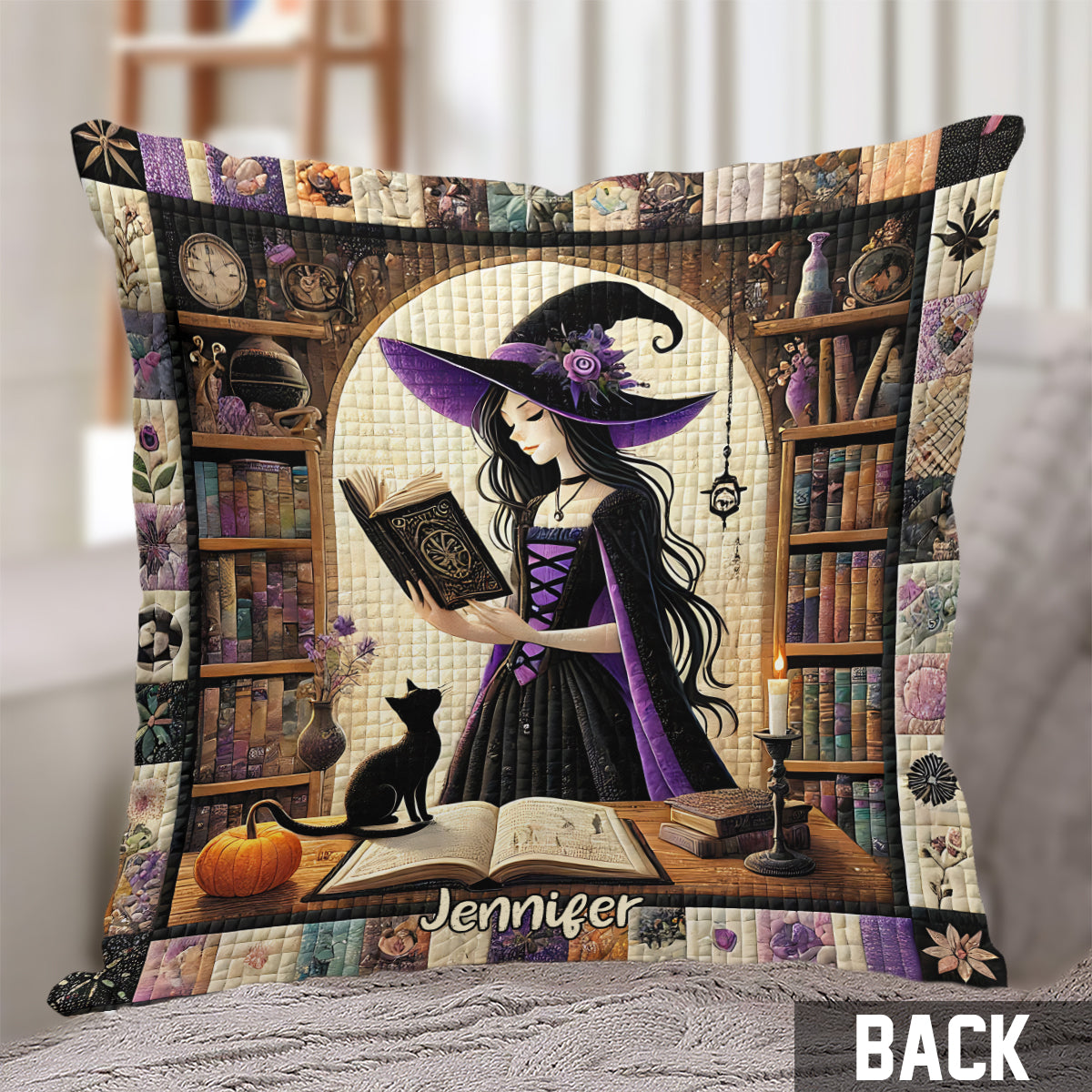 Beautiful Witch - Personalized Witch Throw Pillow