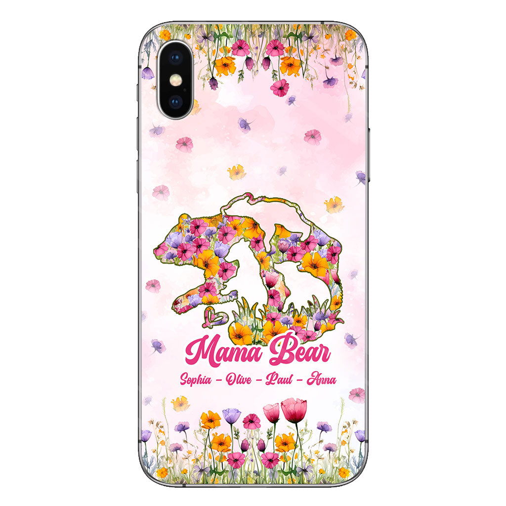Mama Bear - Personalized Mother Clear Phone Case