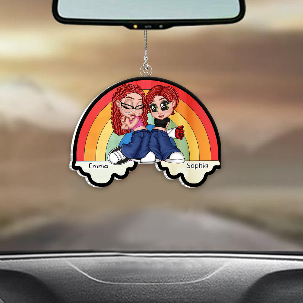 I Liked You & Love You - Personalized LGBT Support Custom Shaped Car Ornament