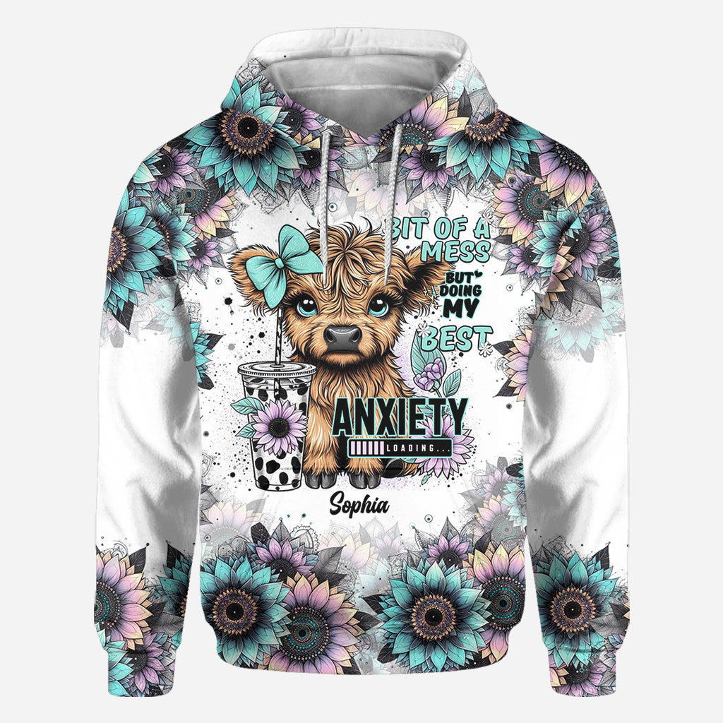 Ein bisschen chaotisch, aber ich gebe mein Bestes – personalisiertes Allover-Shirt