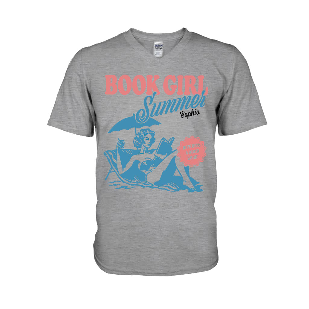 Book Girl Summer - Personalized Book T-shirt And Hoodie