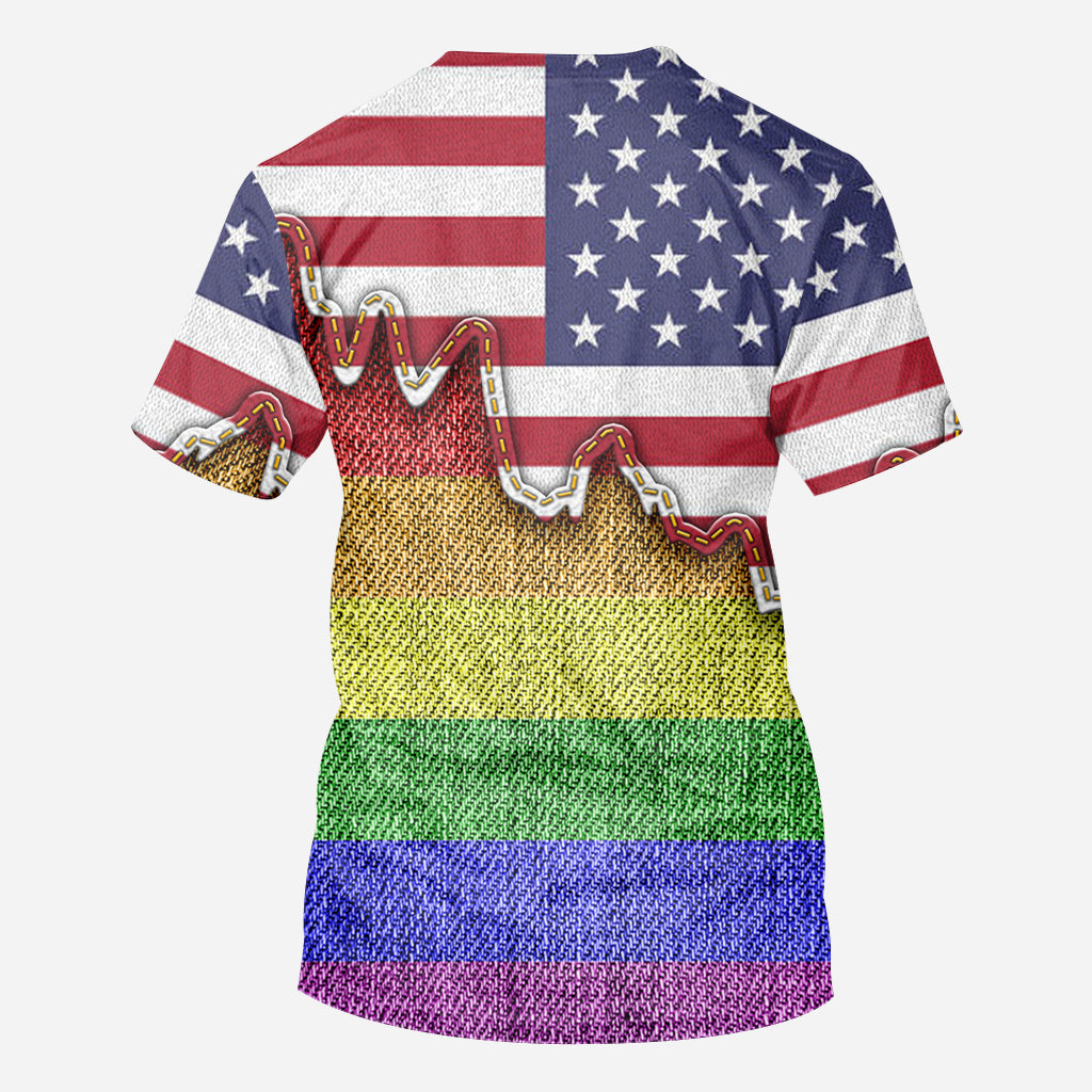 I am brave I am bruised True Colors - Personalized LGBT Support All Over Shirt