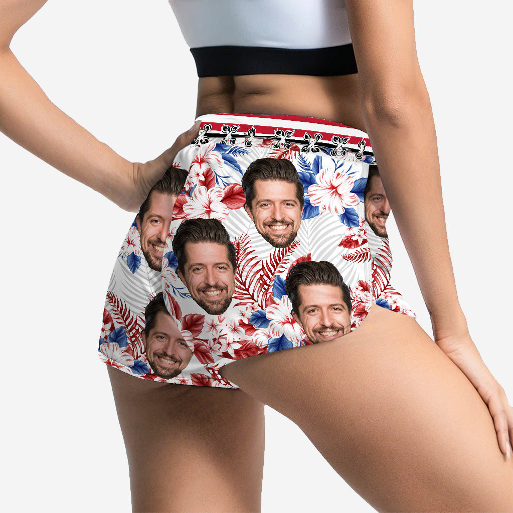 Face Customized Tropical Flag - Personalized Couple Men Shorts and Women Shorts