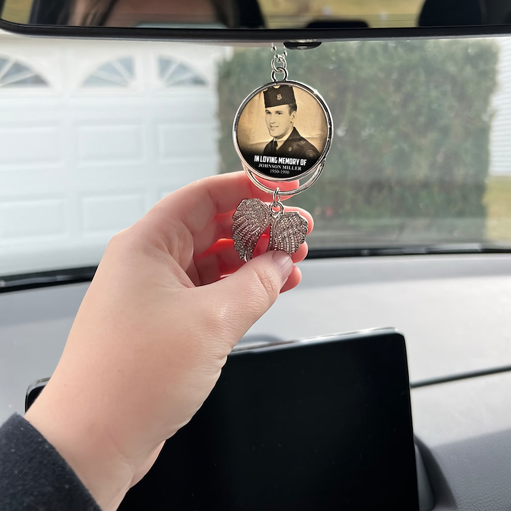 Ceux que nous aimons ne disparaissent jamais - Ornement personnalisé en forme d'ailes de vétéran