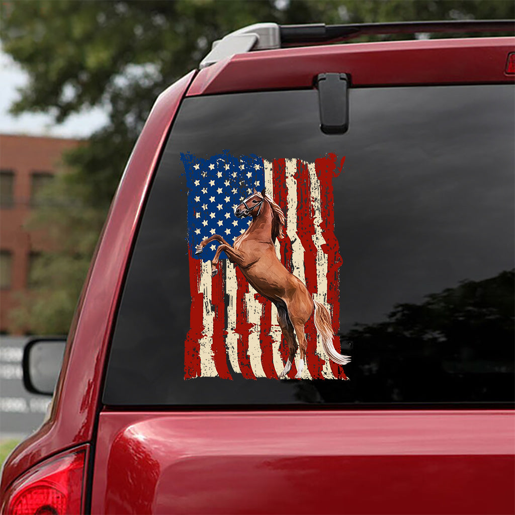 Puppy Flag - Personalized Horse Decal Full