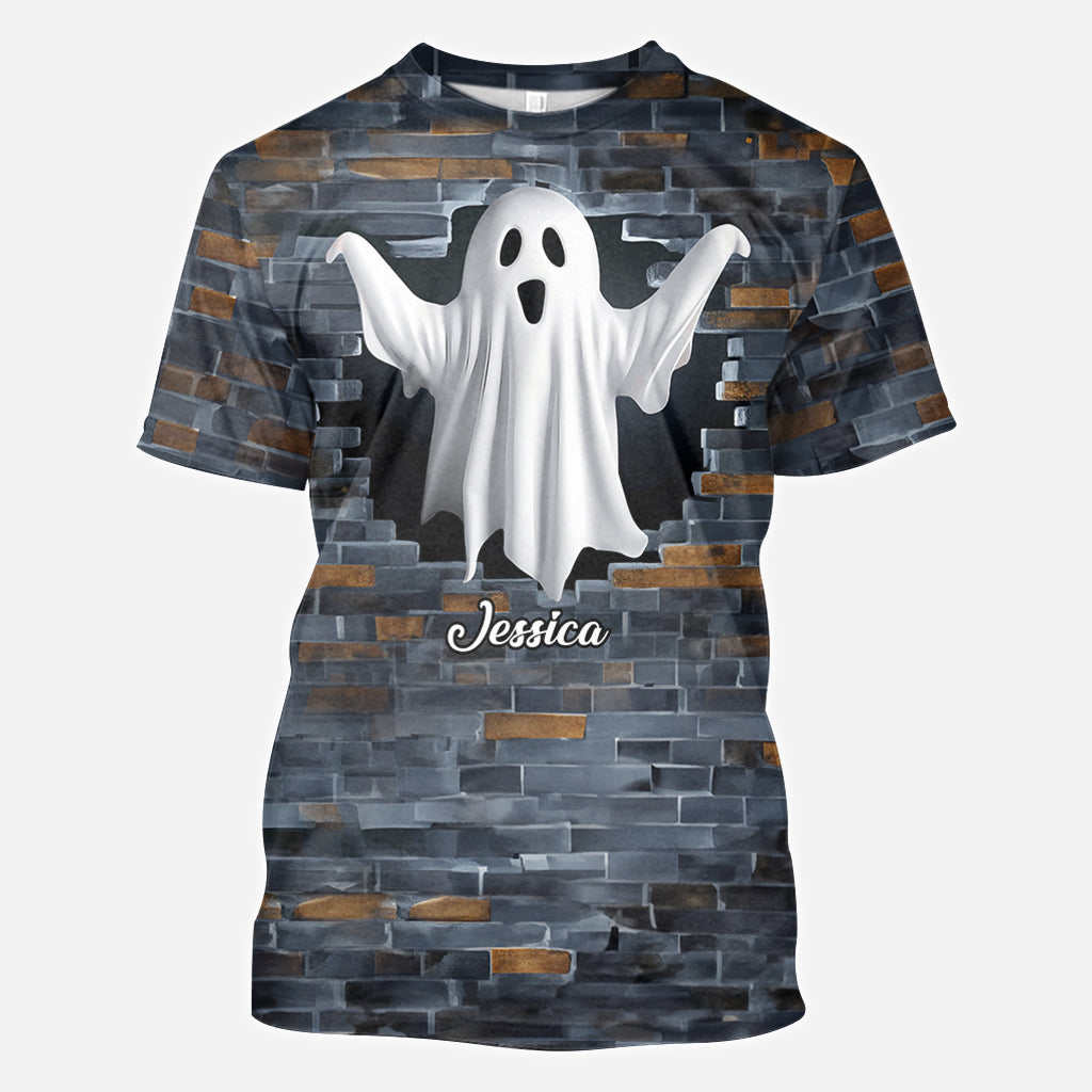 Funny Ghost Couple - Personalized Couple All Over Shirt