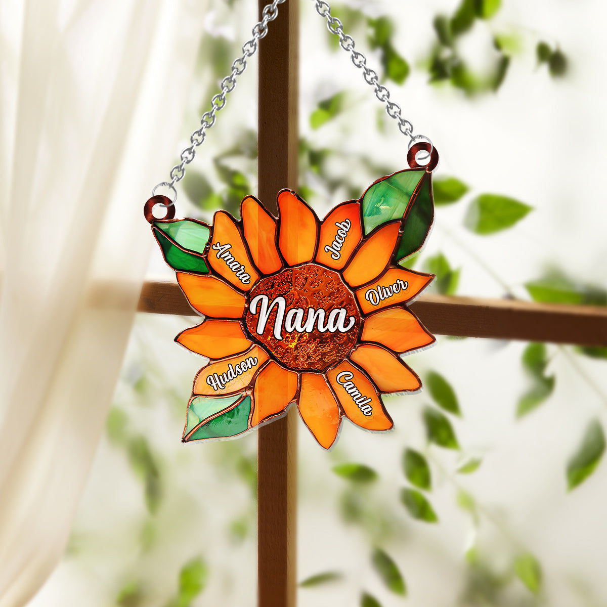 Blessed To Be Called Nana Grandma Gigi - Personalized Grandma Window Hanging Suncatcher Ornament