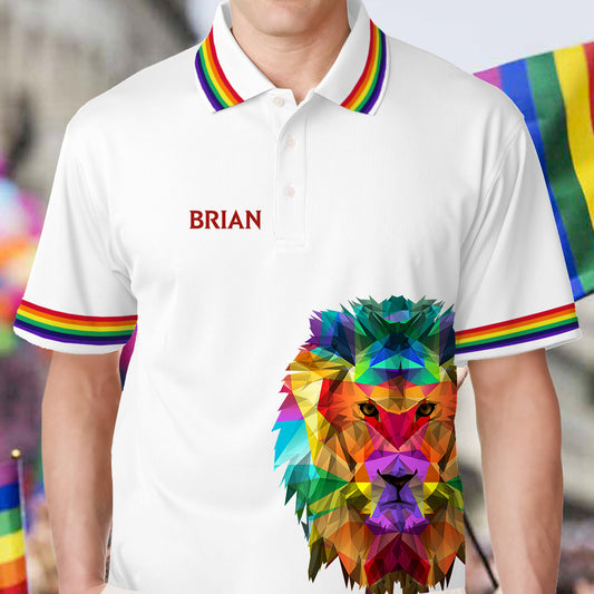Polo personnalisé « Lion This Is Me » pour le mois des fiertés LGBT - Soutien à la communauté LGBT
