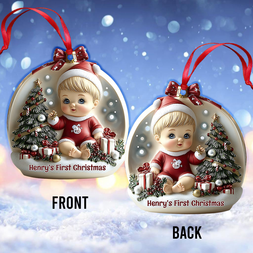 Erstes Weihnachtsfest für Babys – Personalisierter Neugeborenen-Weihnachtsschmuck