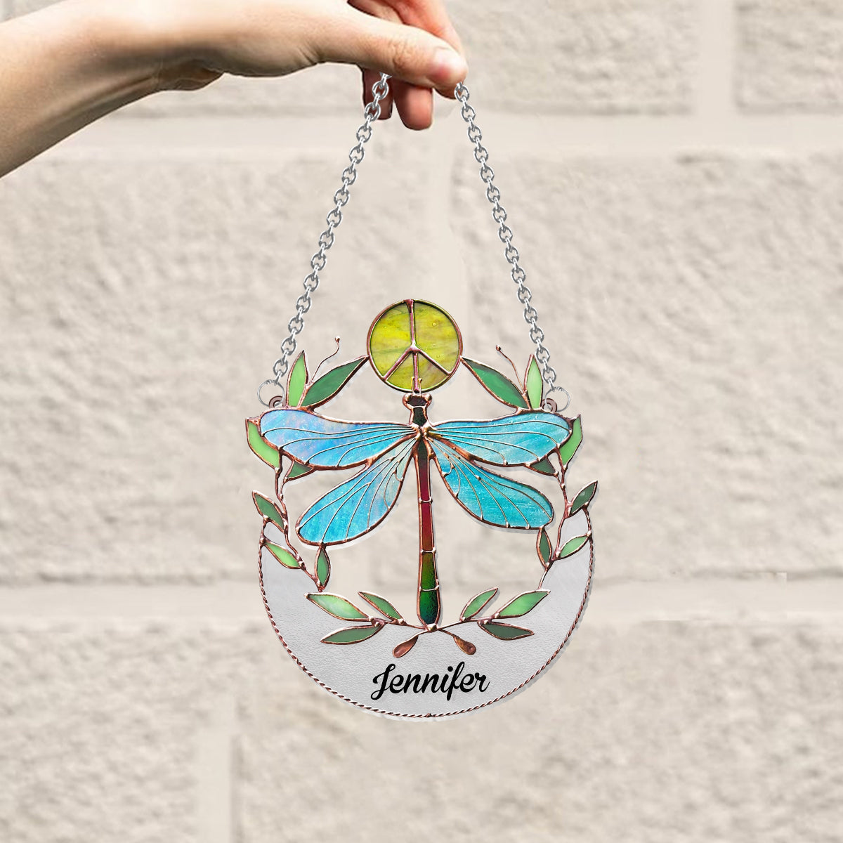 Hippy Soul - Personalized Hippie Window Hanging Suncatcher Ornament