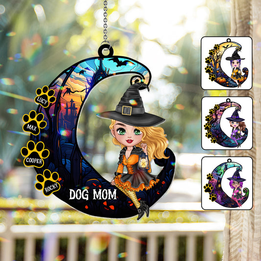 Dog Mom - Personalized Dog Window Hanging Suncatcher Ornament