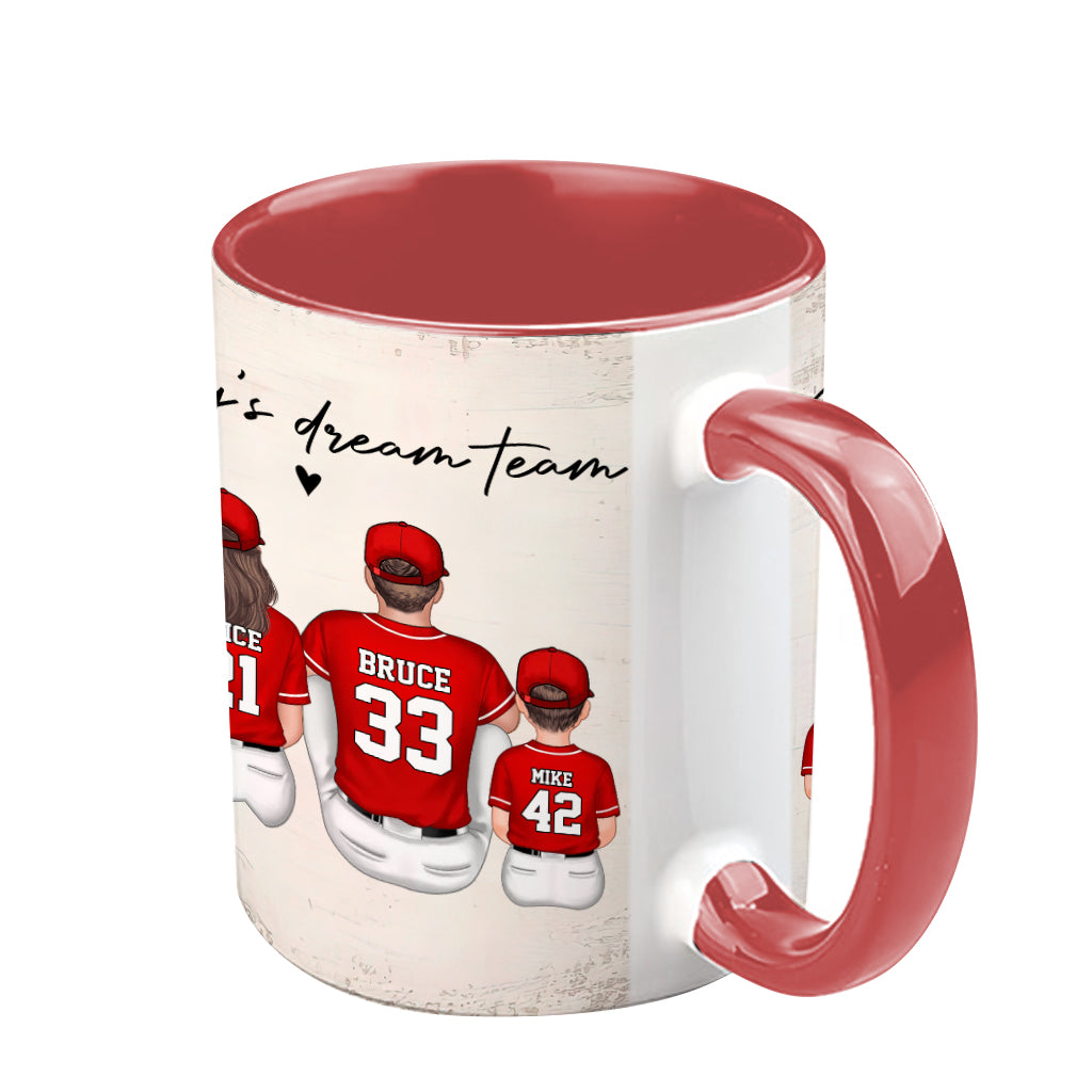 Daddy's Dream Team - Personalized Father Accent Mug
