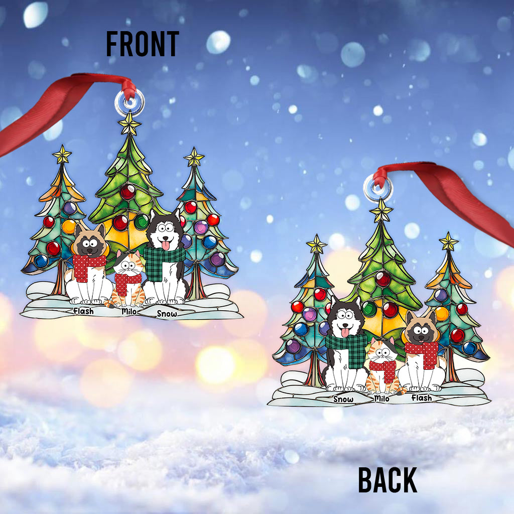 Merry Christmas Pets - Personalized Dog Custom Shaped Ornament