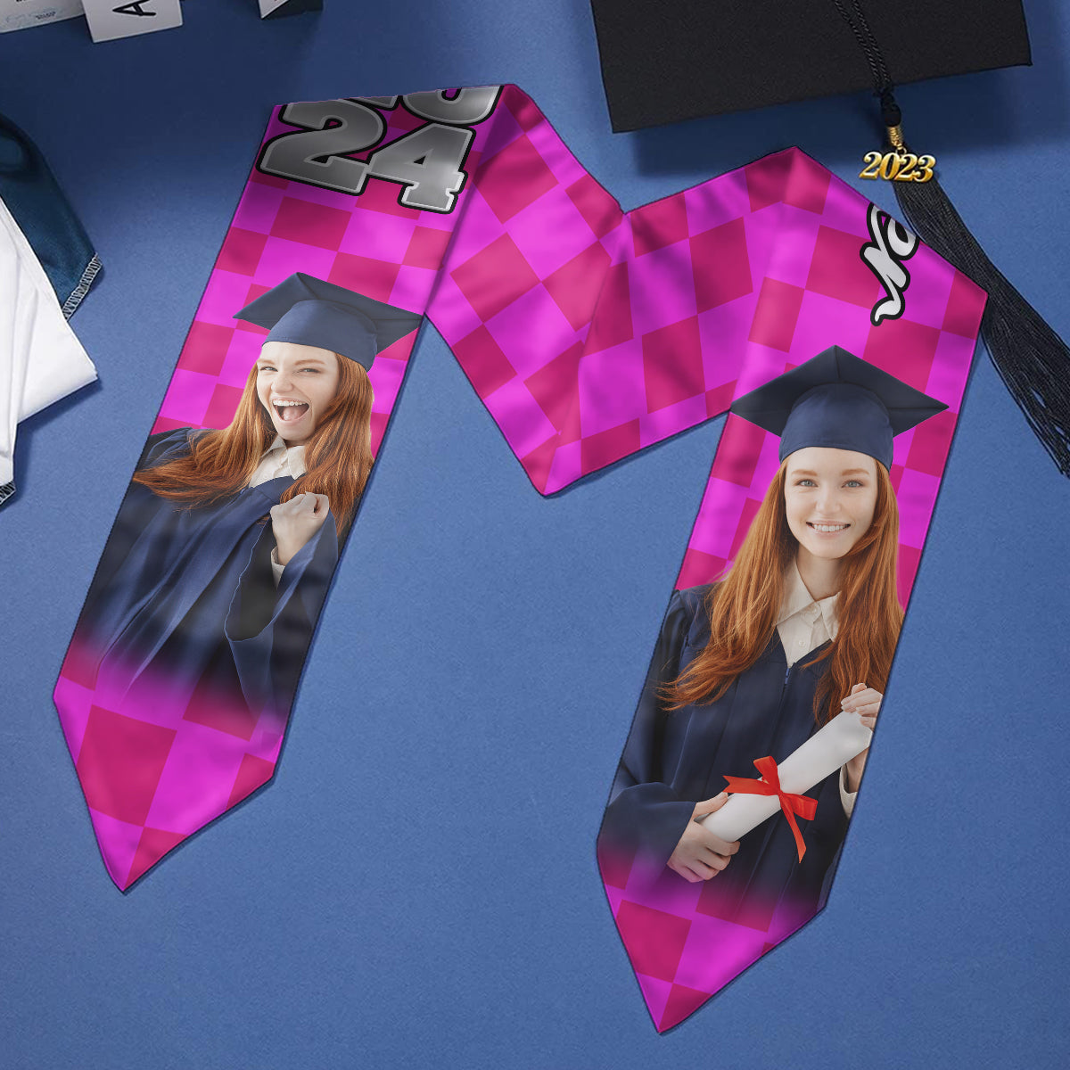 Photo Custom Graduation Stole Sash - Personalized Graduation Graduation Stole