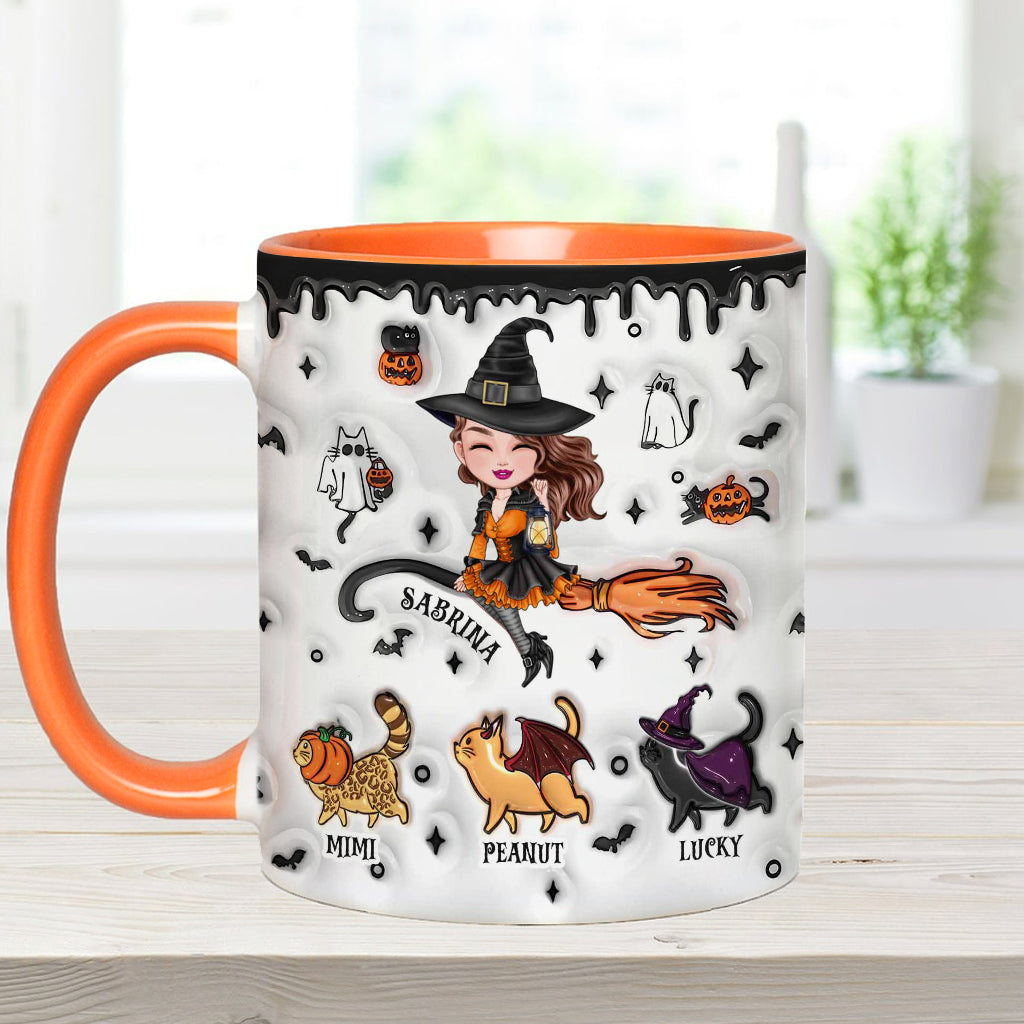 Halloween Is Better With A Cat - Personalized Cat Accent Mug