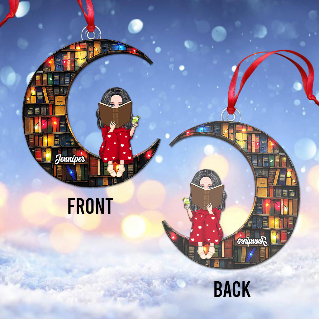 Just A Girl Who Loves Books - Personalized Book Custom Shaped Ornament