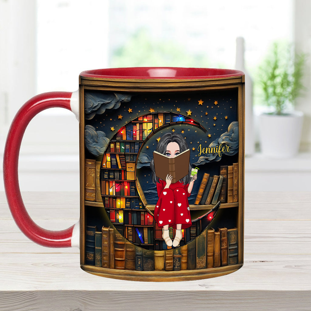 Just A Girl Who Loves Books - Personalized Book Accent Mug