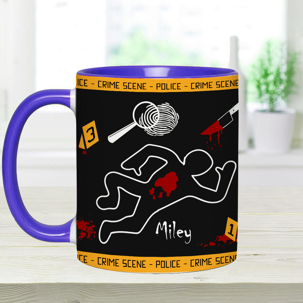This Is My True Crime Watching Mug - Personalized Accent Mug