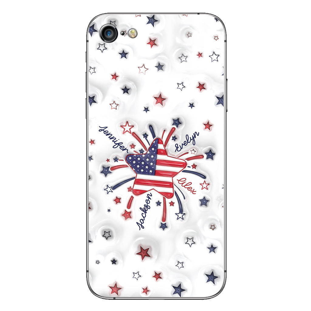 Grandma's Little Star 4th Of July - Personalized Grandma Phone Case