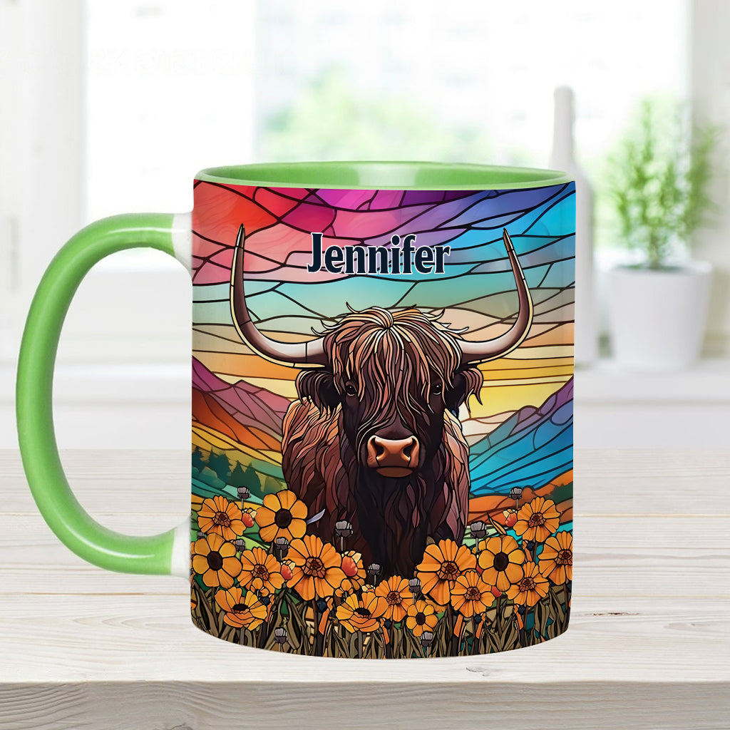 Liebe Hochlandrinder - Personalisierte Tasse