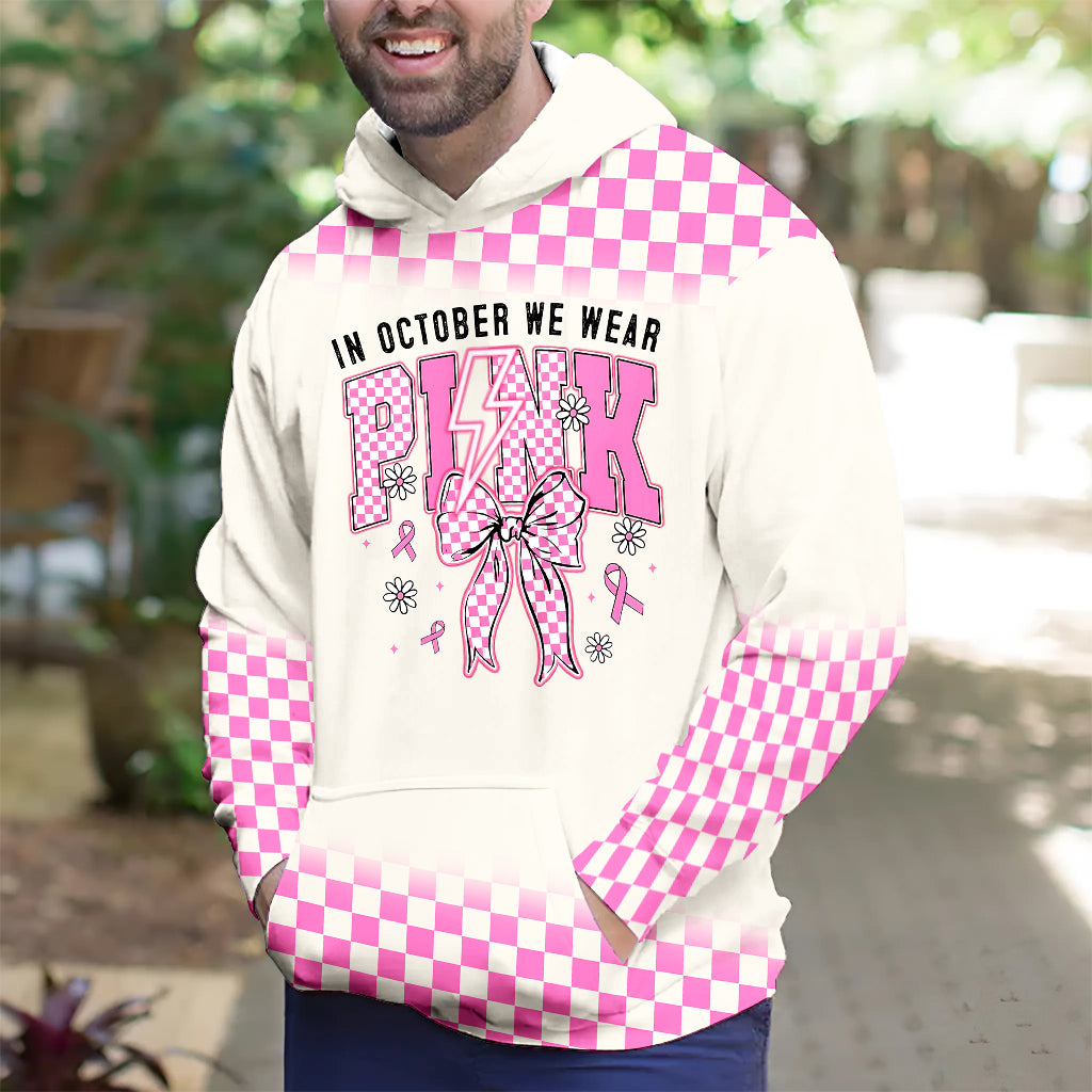 In October We Wear Pink - Personalized Breast Cancer Awareness All Over Shirt