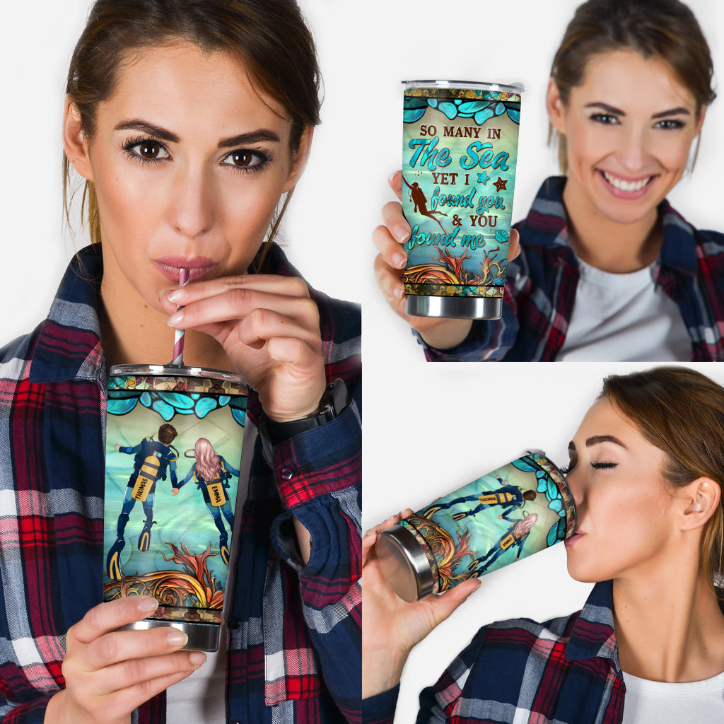 You & Me And The Sea - Personalized Scuba Diving Tumbler