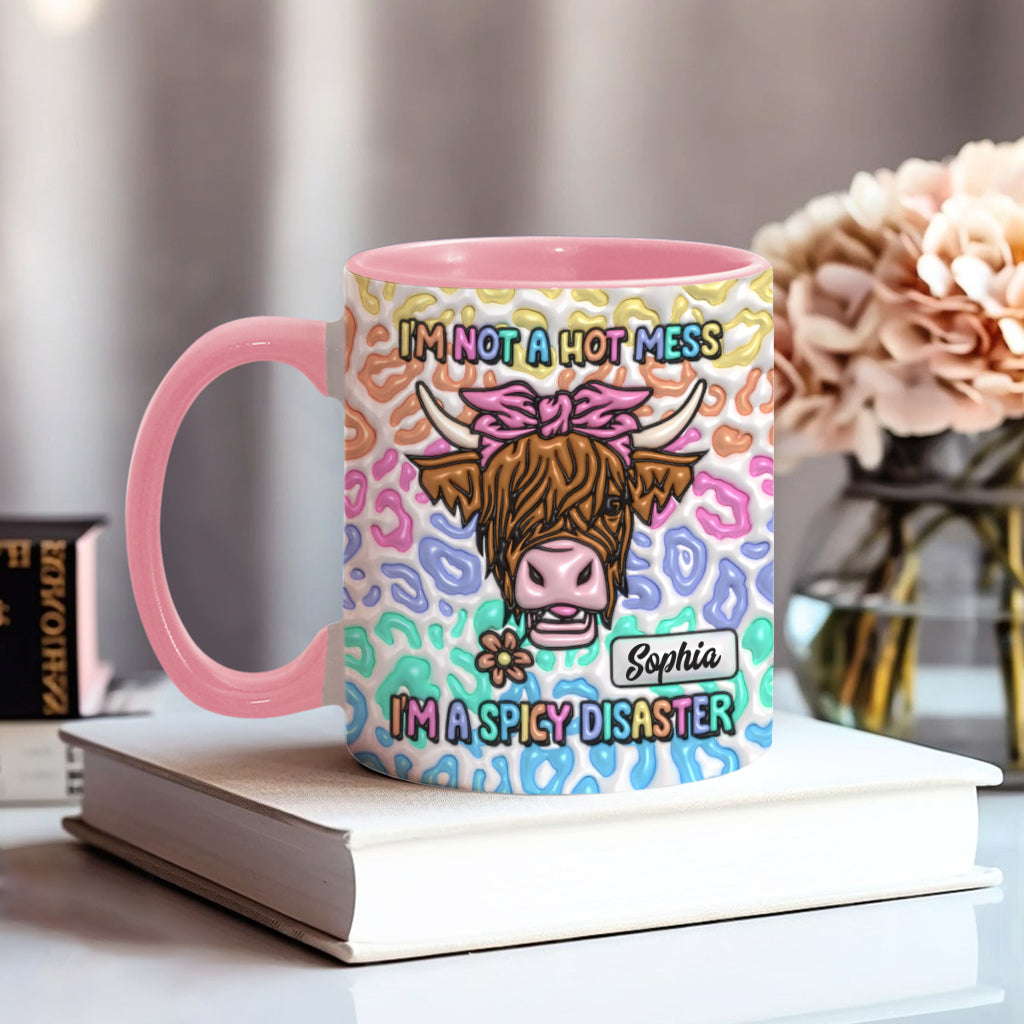 I'm Not A Hot Mess - Personalized Accent Mug