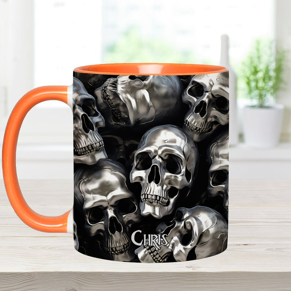 3D Metallic Skulls - Personalized Skull Accent Mug