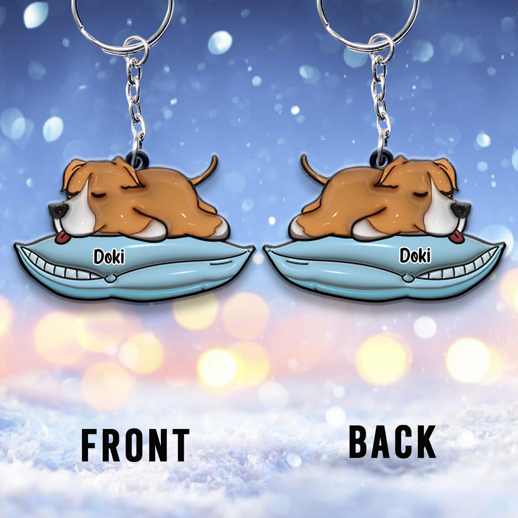 I Love My Dogs - Personalized Dog Keychain