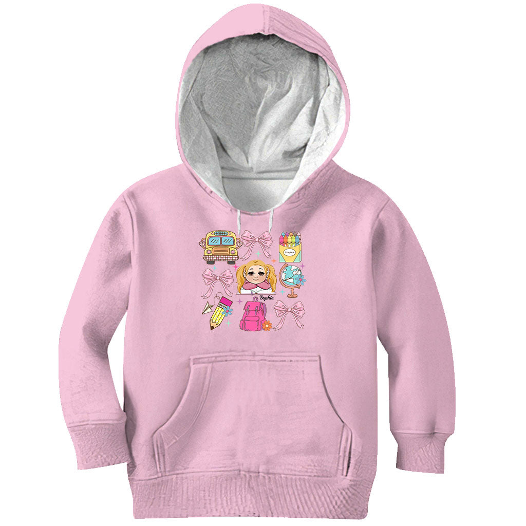 Back to School Coquette - Personalized Kid T-shirt And Hoodie