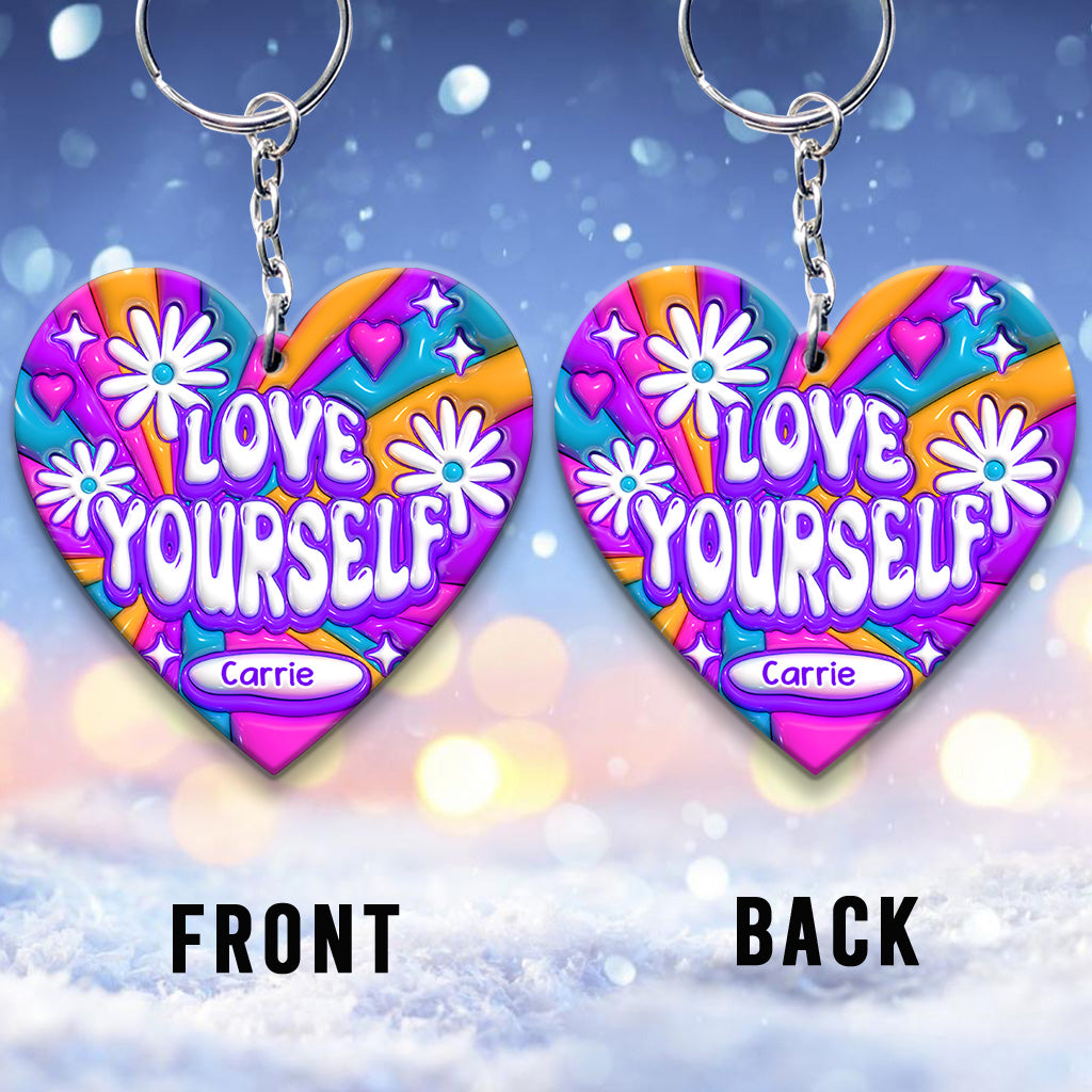 Love Yourself - Personalized Keychain