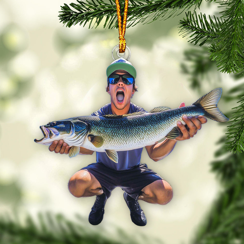 Fishing This Xmas - Personalized Fishing Custom Shaped Ornament