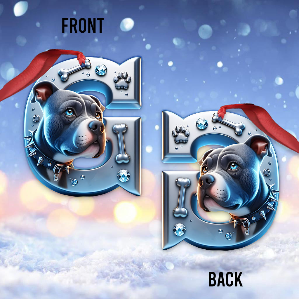 Lettre Pitbull - Ornement personnalisé pour chien