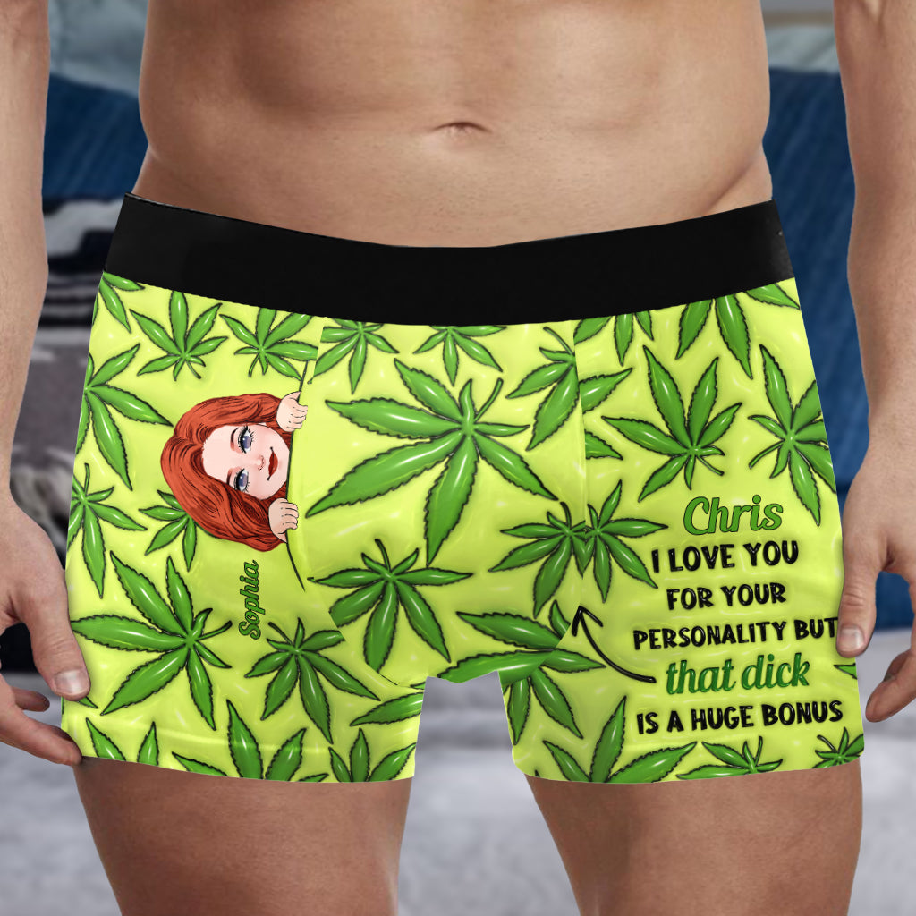420-Rhythmus – Personalisierte Boxershorts für Herren mit Weed-Motiv